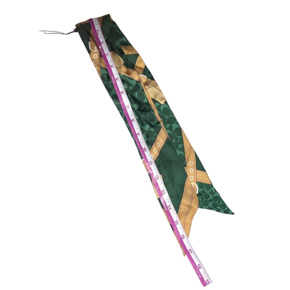 NEW ▶️ COACH ◀️ 100% Silk Scarf Twilly Vintage Deadstock - Picture 8 of 9